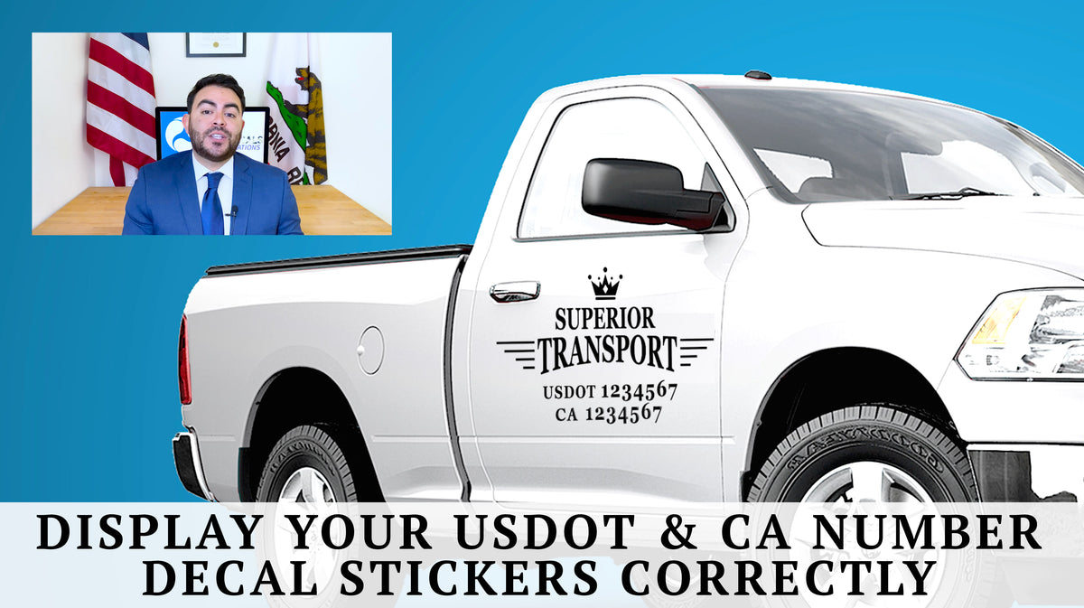CA (CHP) & USDOT Number Decal Sticker Regulations for Commercial Compl