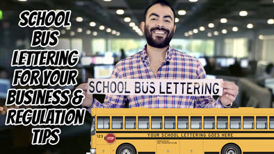 school bus lettering decal sticker tips guide