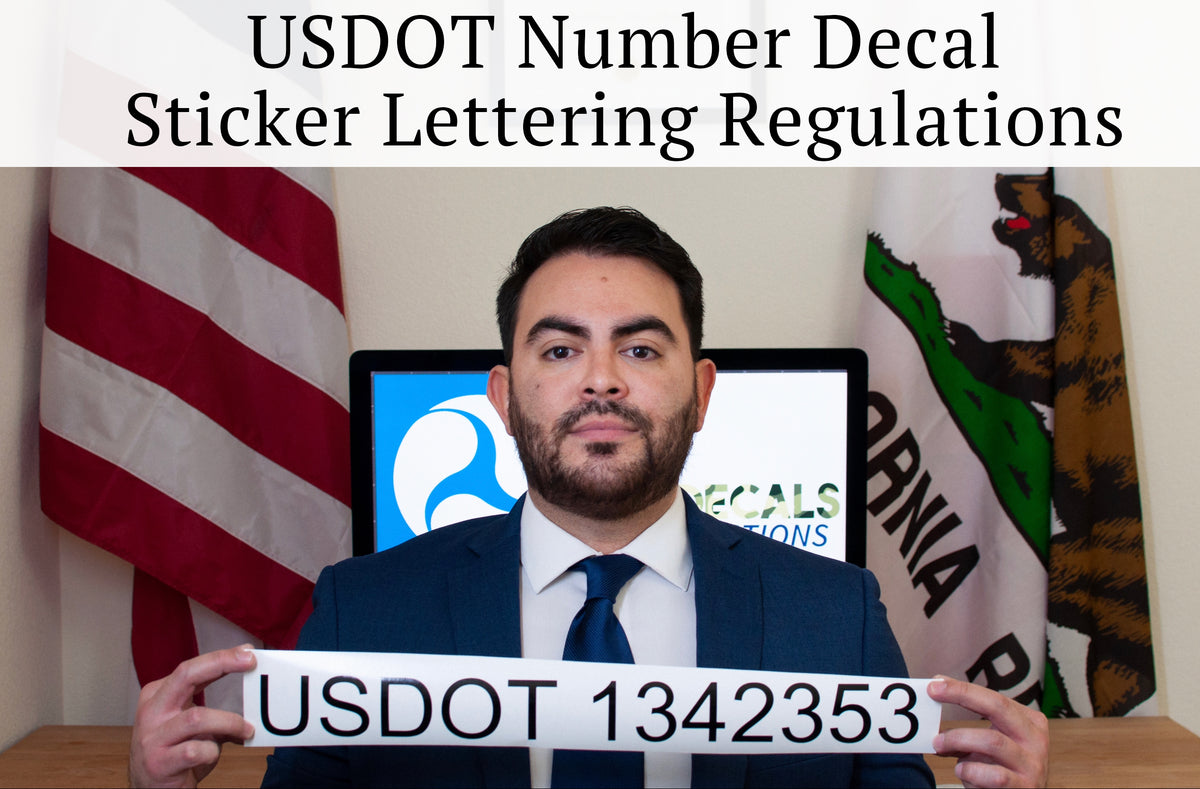 USDOT Number Sticker Decal Lettering Regulations & Rules US Decals