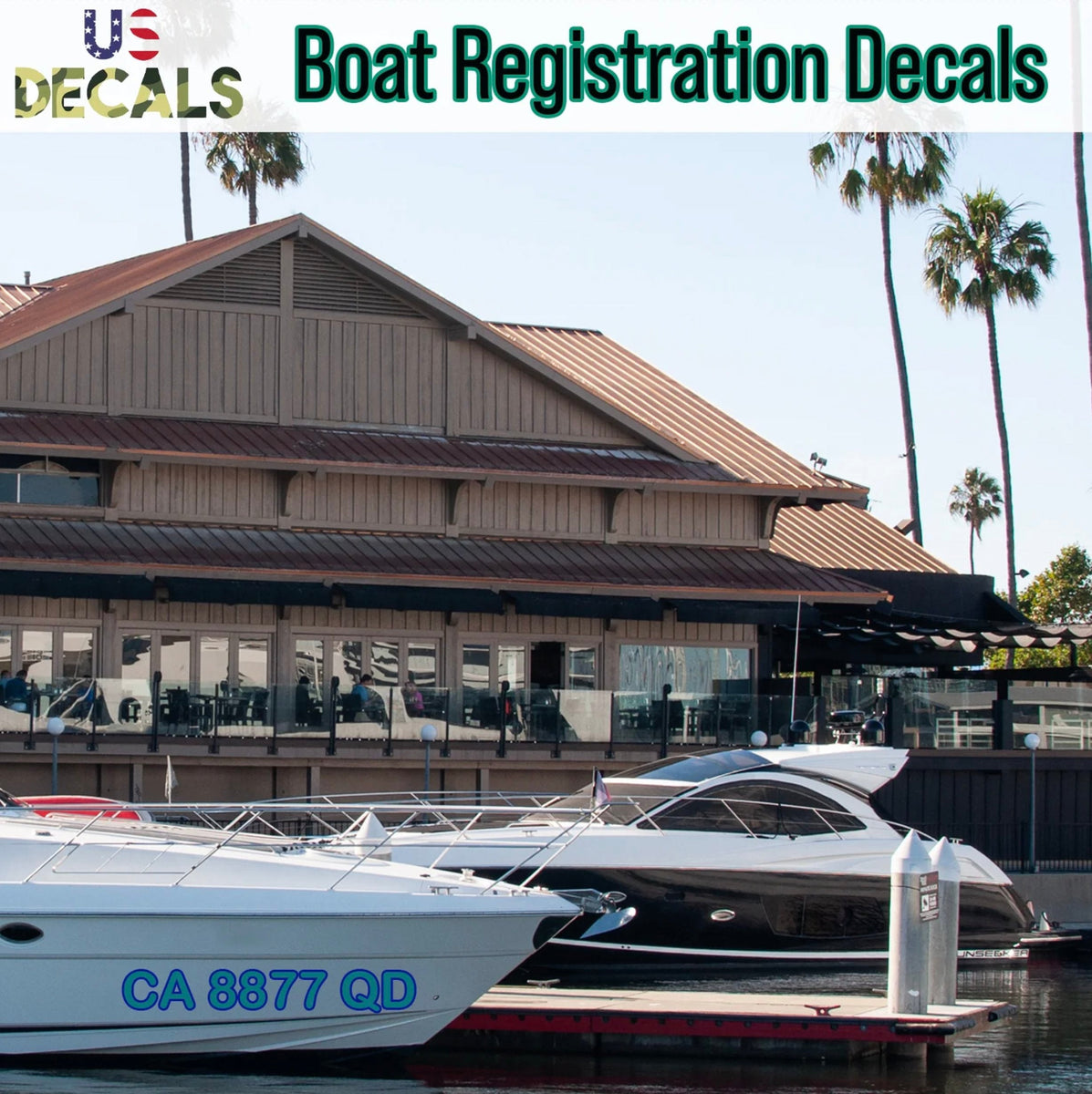Custom Boat Lettering Decal Stickers US Decals