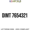 dimt number decal