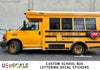 yellow school bus decal stickers lettering