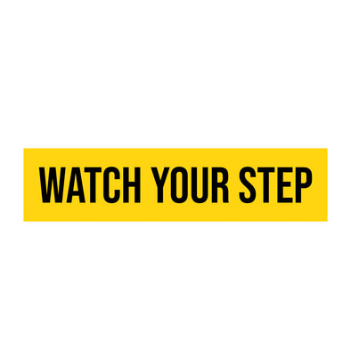 watch your step decal