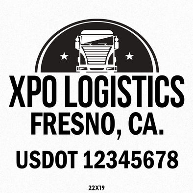 Company Name Truck Decal with usdot 