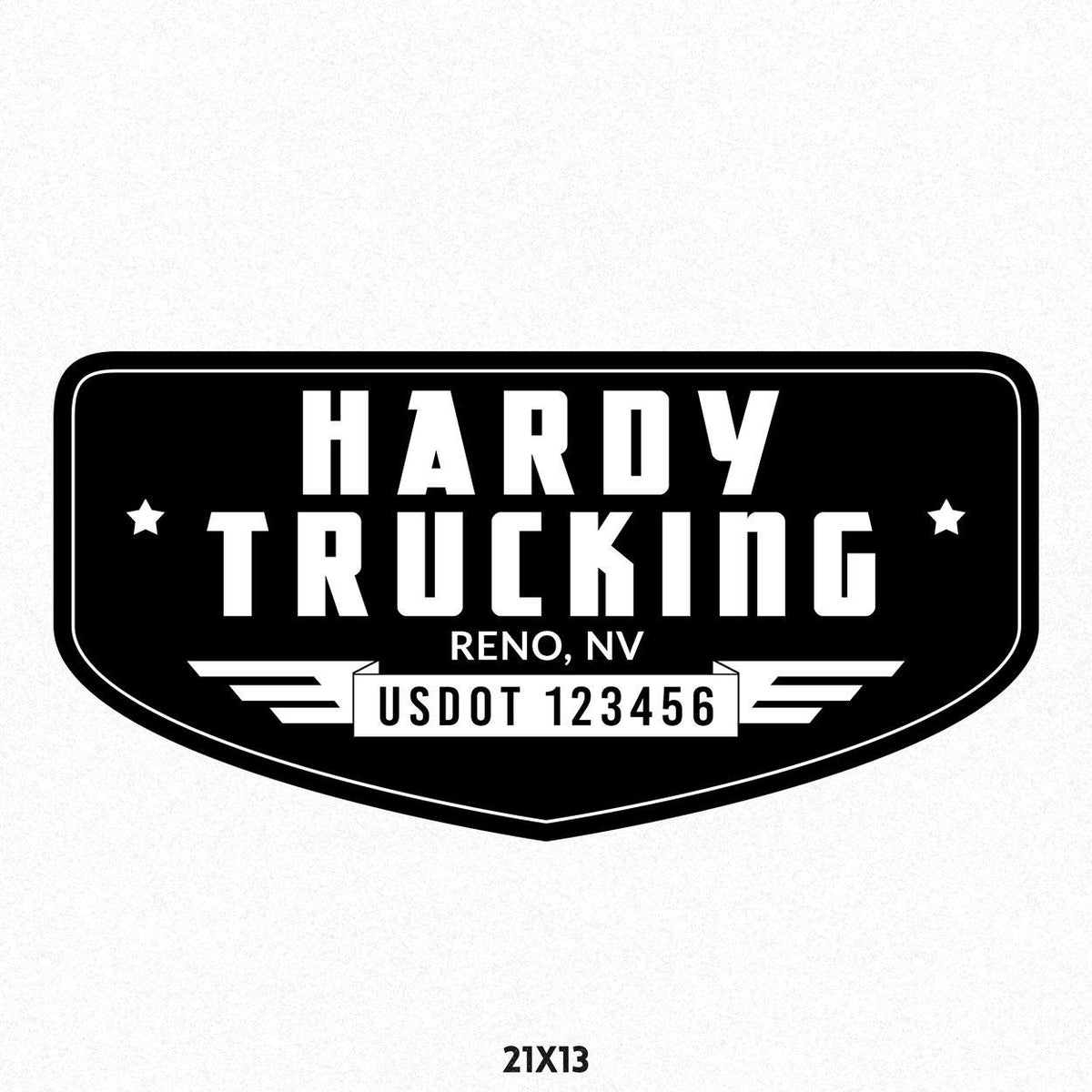 Custom Company Name Truck Decal, 2 Pack US Decals