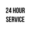 24 hour service decal