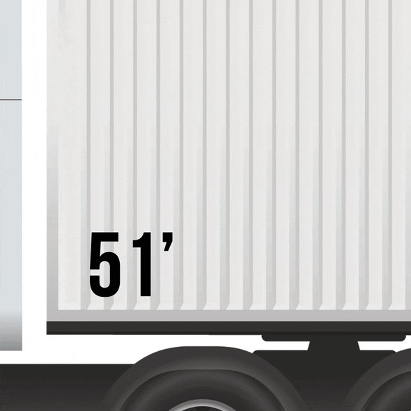 Semi Trailer Large Truck Number (2 Pack)