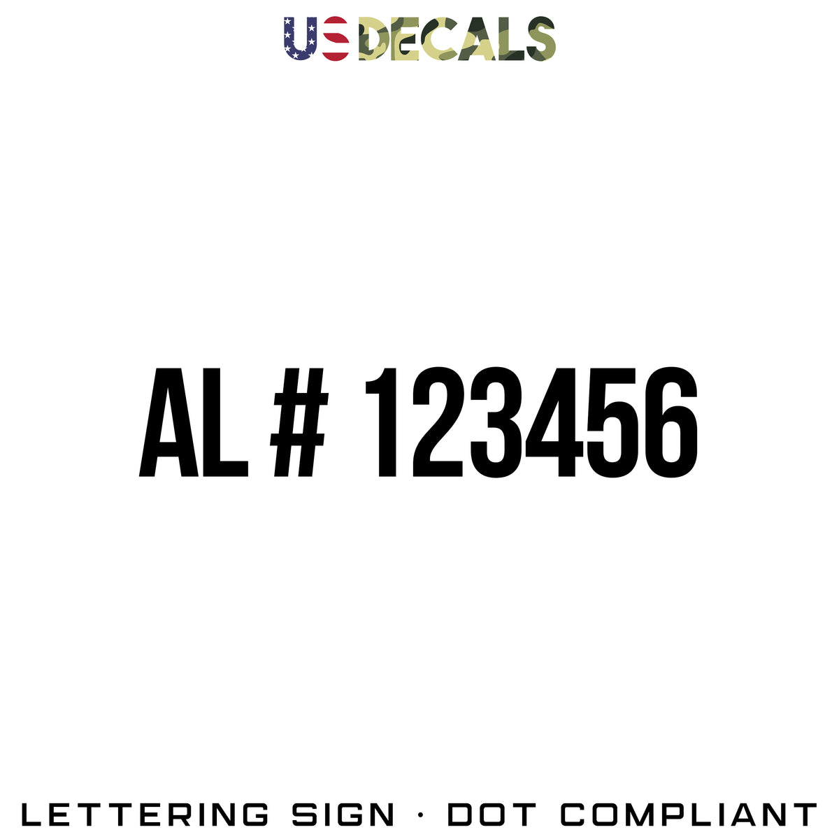 Alabama Air Conditioning AL Number Decal Sticker, 2 Pack US Decals