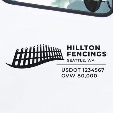 Fencing Company Truck Decal