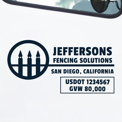 Fencing Company Name Truck Decal