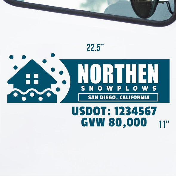 Snow Removal, Snow Plowing Truck Decal, 2 Pack