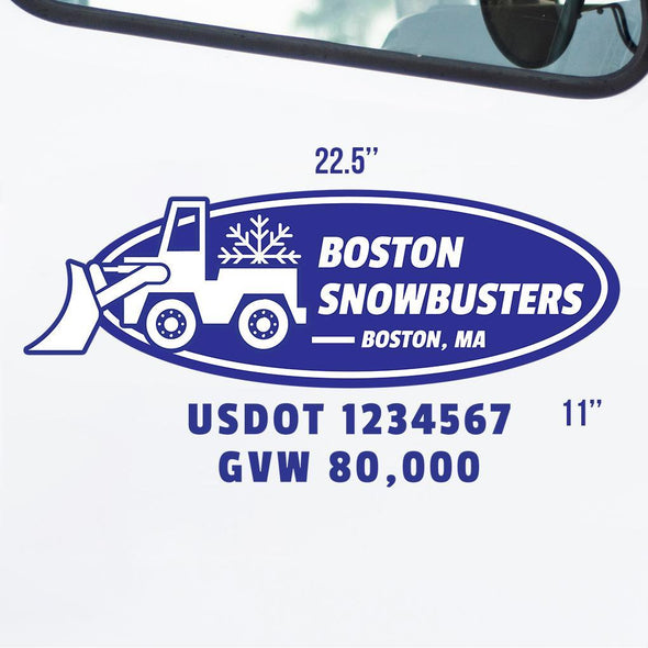Snow Removal, Snow Plowing Truck Decal, 2 Pack