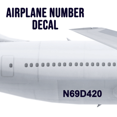 airplane number decal