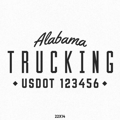 company name decal with usdot sticker