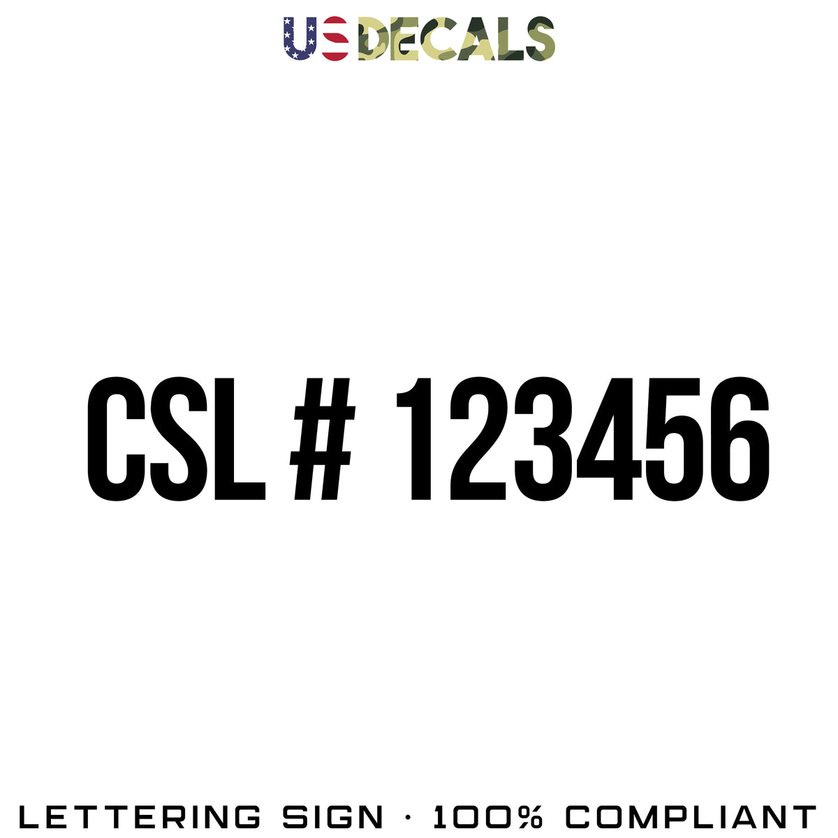 CSL California Contractors State License Board Number Decal Sticker, 2