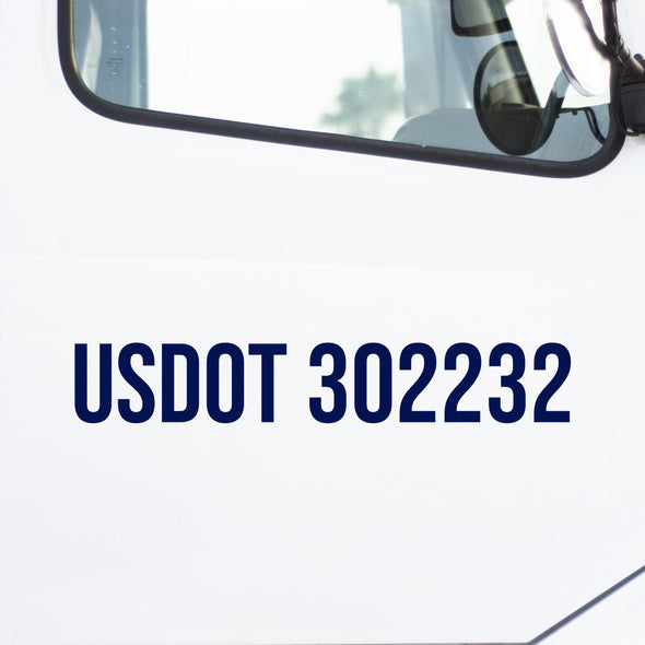 USDOT (DOT) Number Decal Sticker (Set of 2)