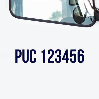 PUC Number Decal