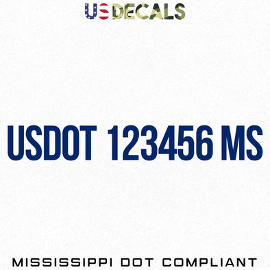 usdot decal Mississippi ms