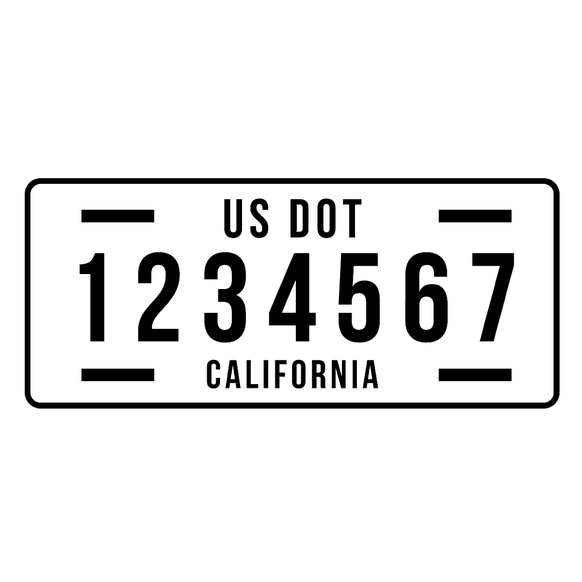 USDOT Number Decal Sticker, 2 Pack US Decals