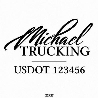 semi trucking company usdot decal