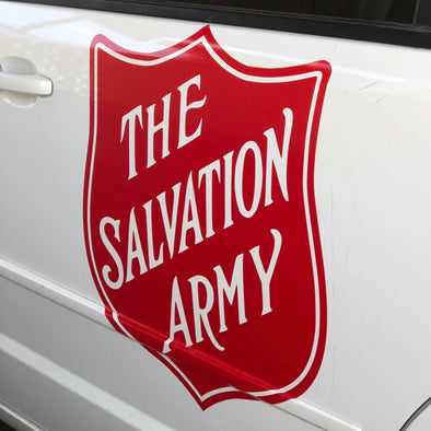US Decals Supporting The Salvation Army Organization