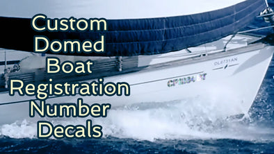 Custom Domed Boat Registration Number Decals For Coast Guard Compliance
