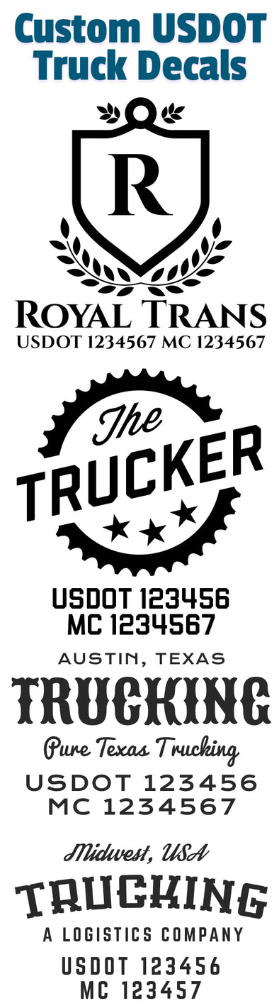 custom usdot truck decal templates