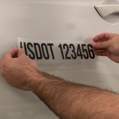 how to install your usdot number decal