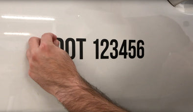 how to remove your dot number sticker