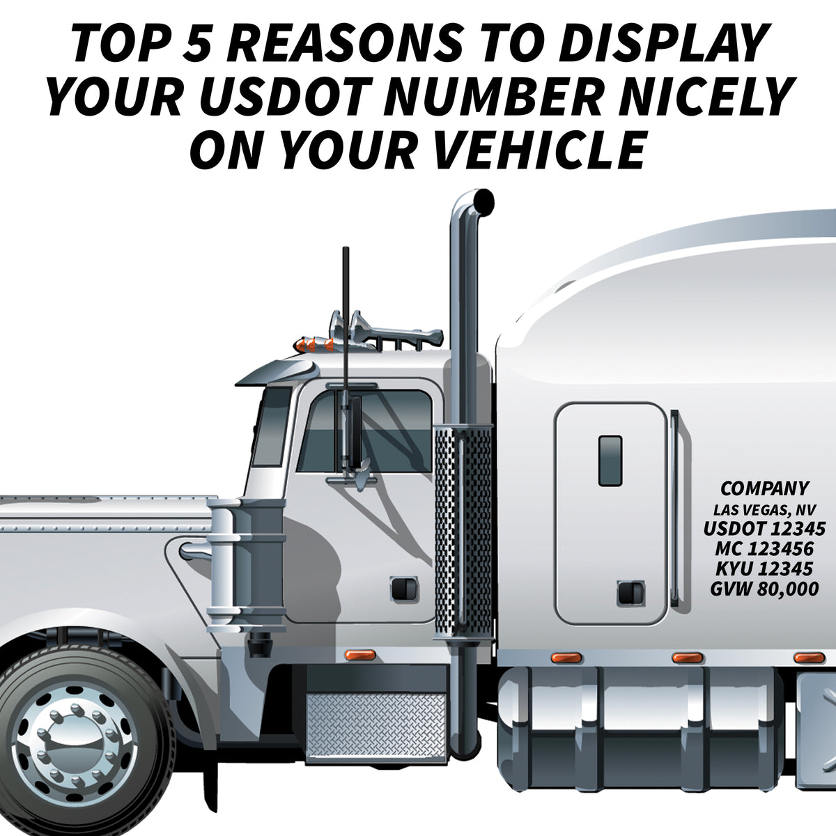 Top 5 Reasons To Display Your USDOT Number Nicely On Your Vehicle – US ...