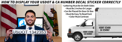 How To Display Your USDOT Number Decal Sticker Outside of Your Commercial Truck