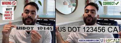 how to display your usdot number correctly