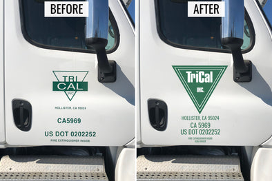 truck door lettering usdot ca numbers before and after