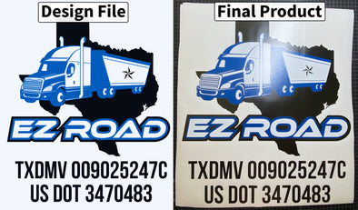 usdot semi truck decal sticker for commercial vehicles