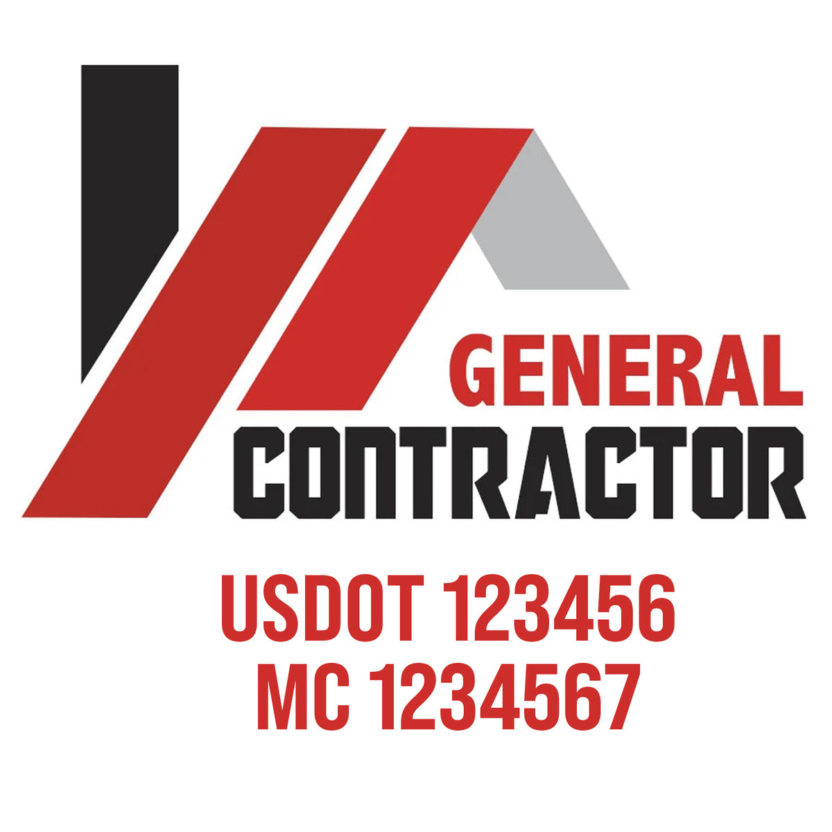 General Contractor USDOT Templates – US Decals