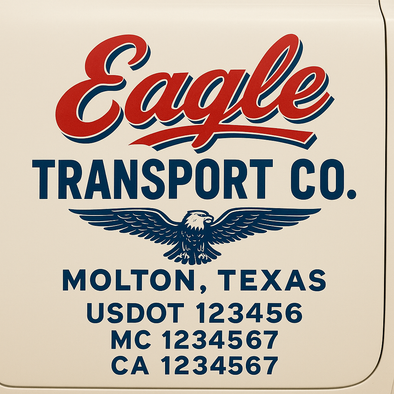 Custom Designed Truck Door Decal Sticker Lettering Template Signs