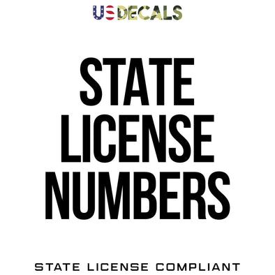 State License Regulation Number Decals