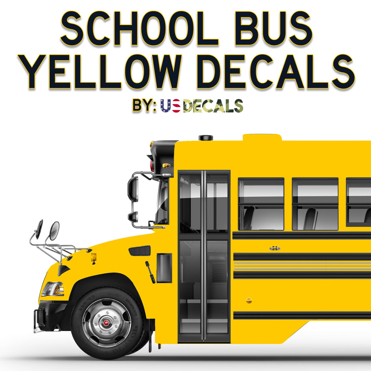 Def School Bus Sticker Yellow School Bus Decal Stickers – US Decals