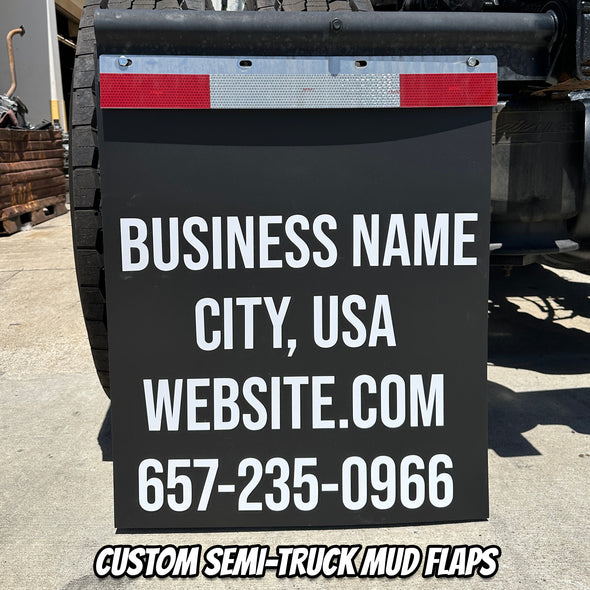 custom semi truck mud flaps