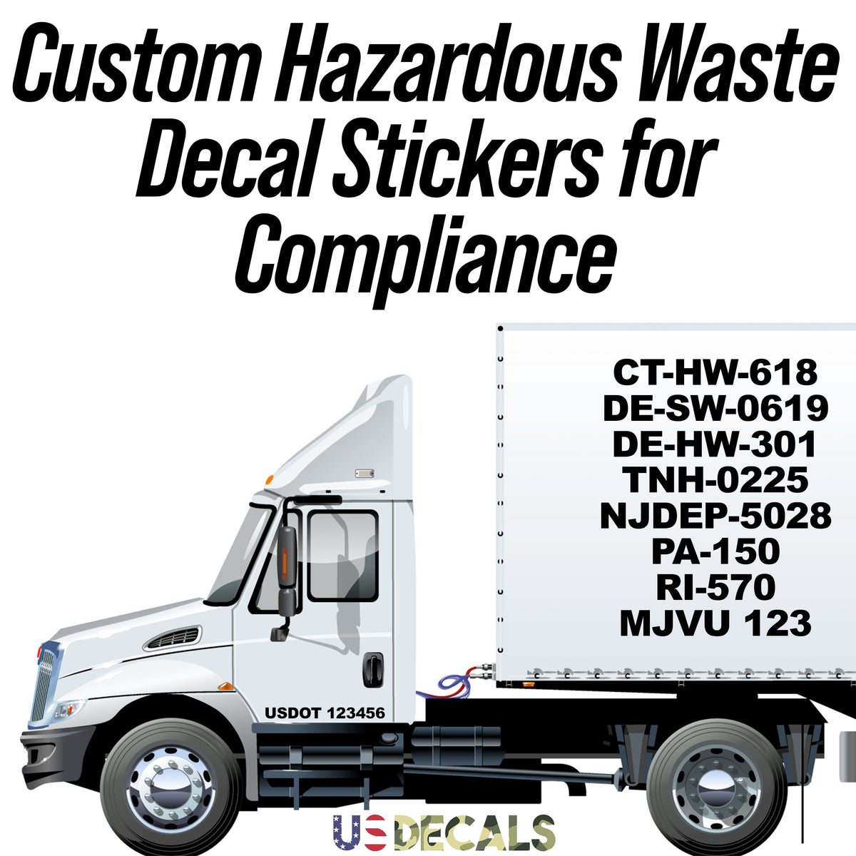 Combustable Waste Sticker Custom Hazardous Waste Decal Stickers for Compliance – US Decals