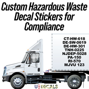 custom hazardous waste decal stickers