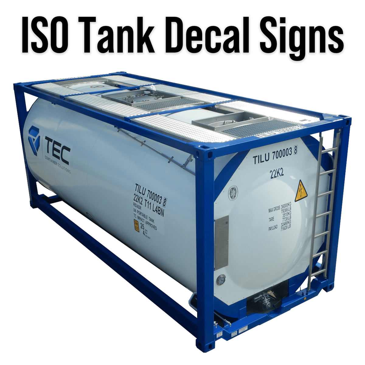 ISO Tank Decal Sticker Signs – US Decals