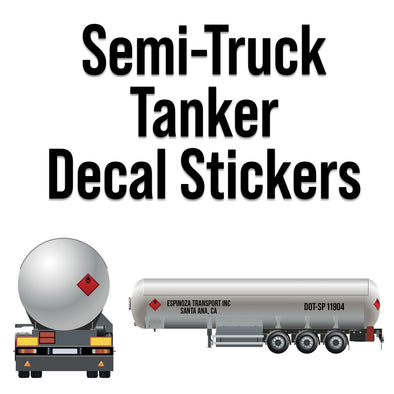 semi truck tanker decal stickers