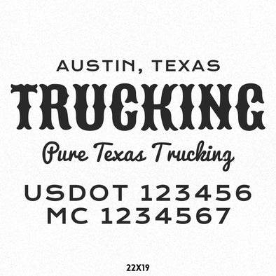 trucking lettering usdot mc decal sticker