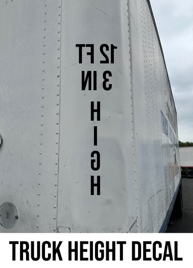 Truck Height Vertical Mirror Sticker Decals, 2 Pack