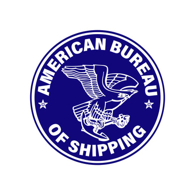 American Bureau of Shipping Container Certification Decal Sticker Label