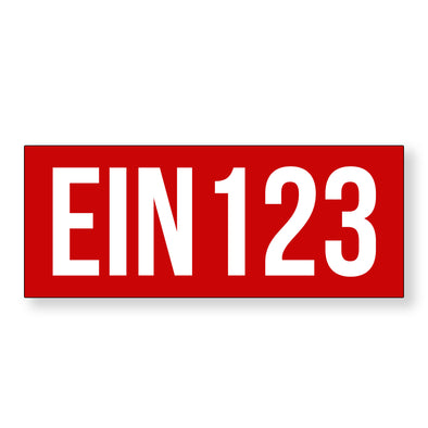 Magnetic EIN Equipment Identification Number CARB California Resource Board Decals Labels SMOG, 2 Pack