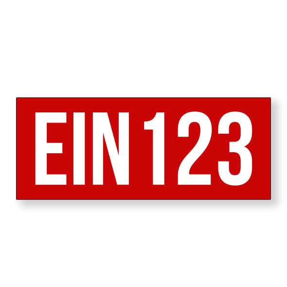Magnetic EIN Equipment Identification Number CARB California Resource Board Decals Labels SMOG, 2 Pack