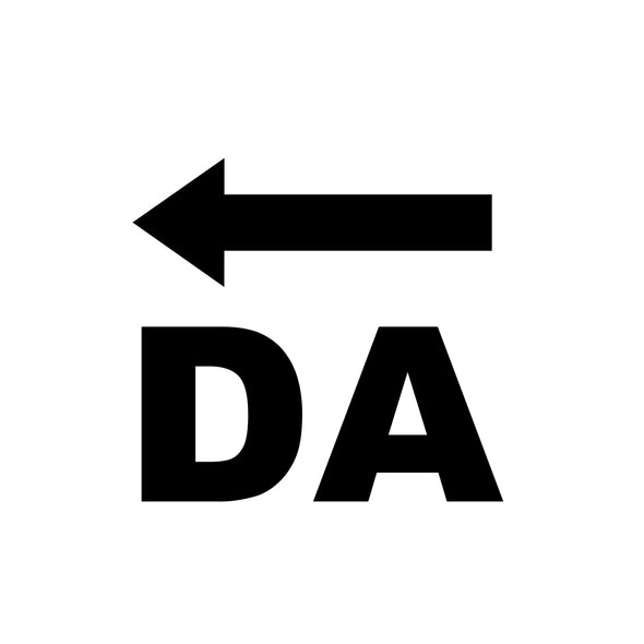 DA (Dual Aperture) Left Decal Sticker Sign For Shipping Container Trailers