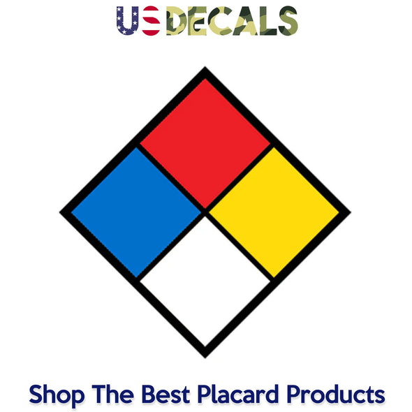 US Hazardous Materials Identification System (HMIS) Placard Decal or Magnetic Sign Placard